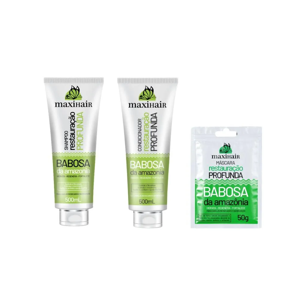 KIT BABOSA DA AMAZONIA MAXIHAIR SHAMPOO+COND+SACHE