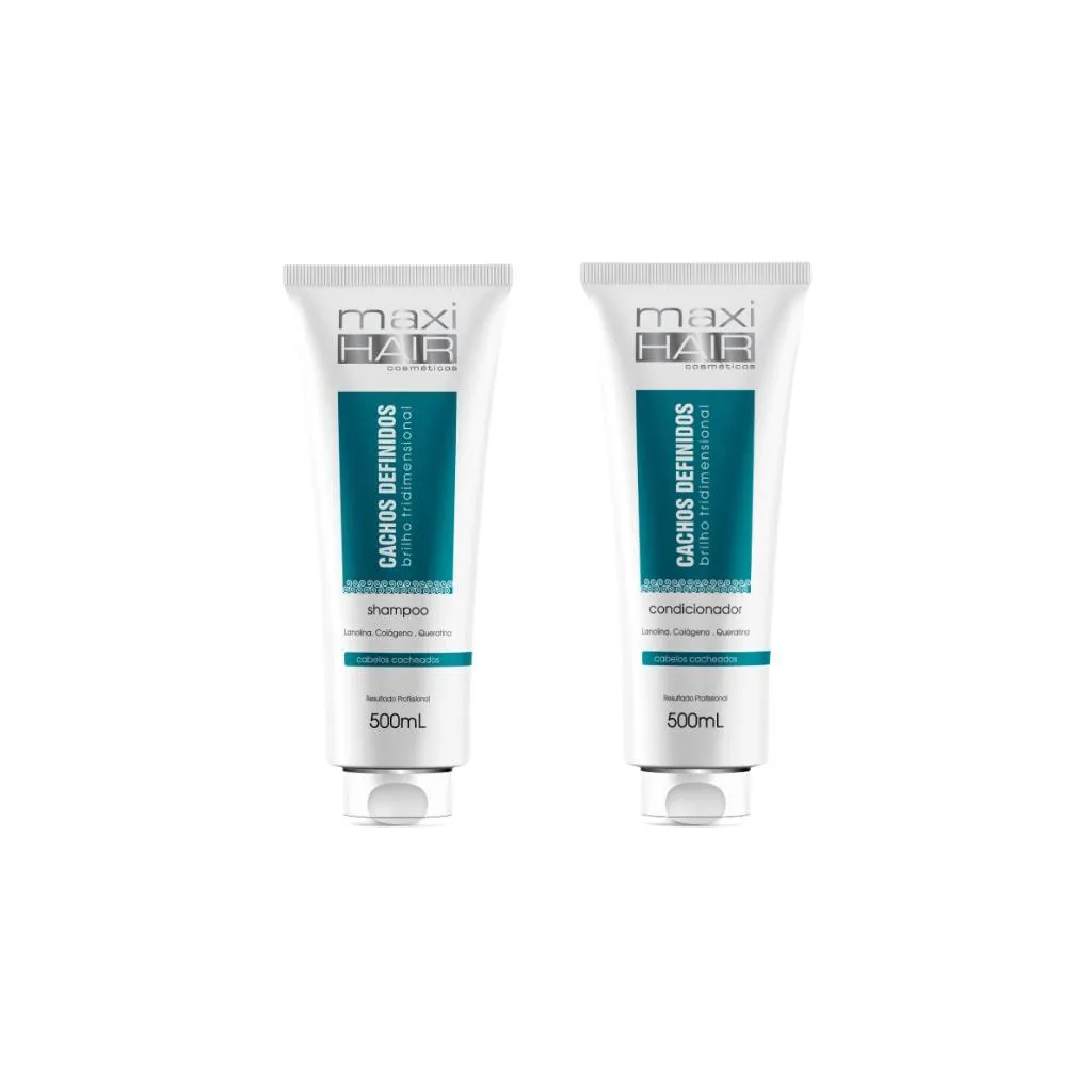 KIT CACHOS DEFINIDOS MAXIHAIR SHAMPOO+COND 500ML