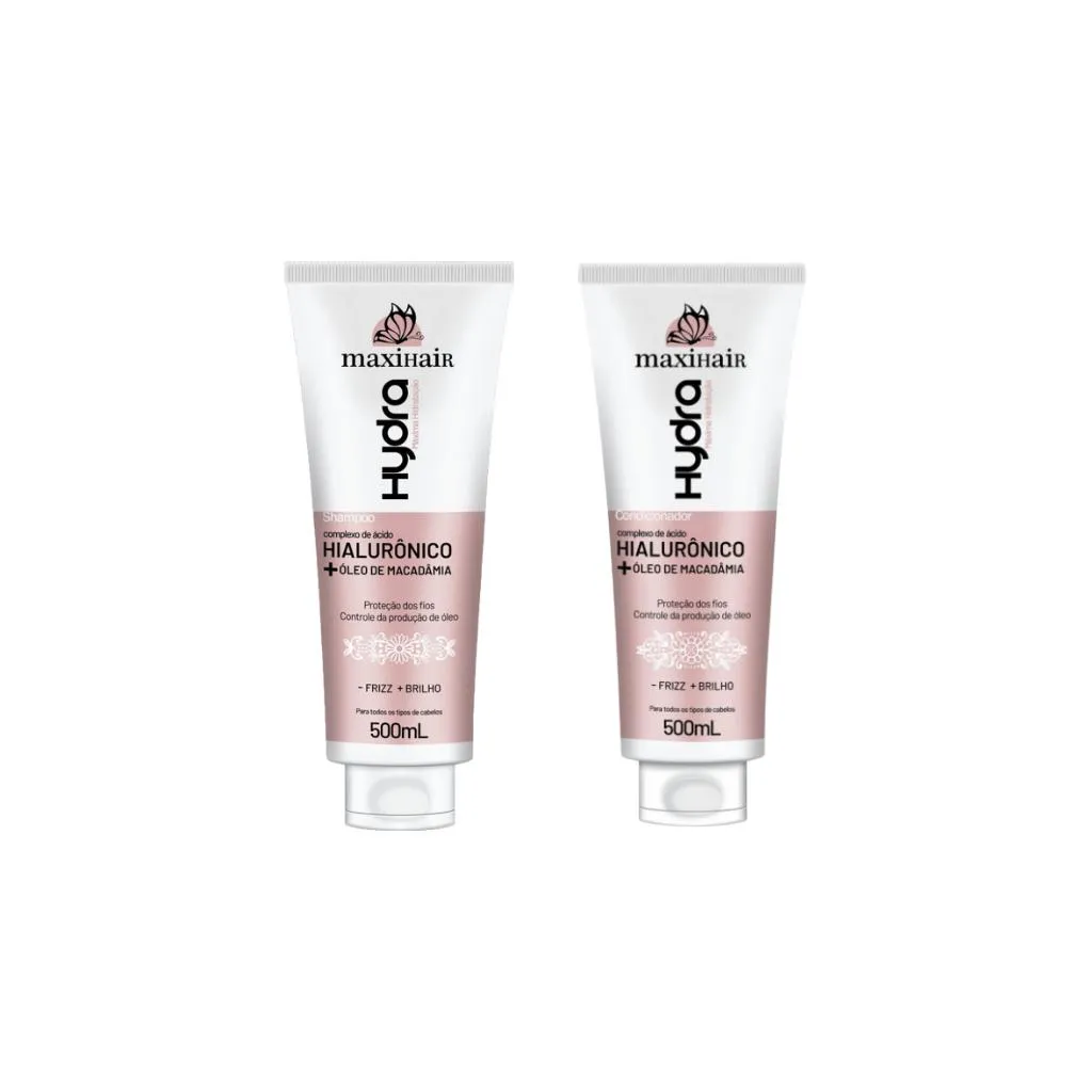 KIT HIALURONICO+OLEO DE MACAD MAXIHAIR SHAMPOO+COND 500ML