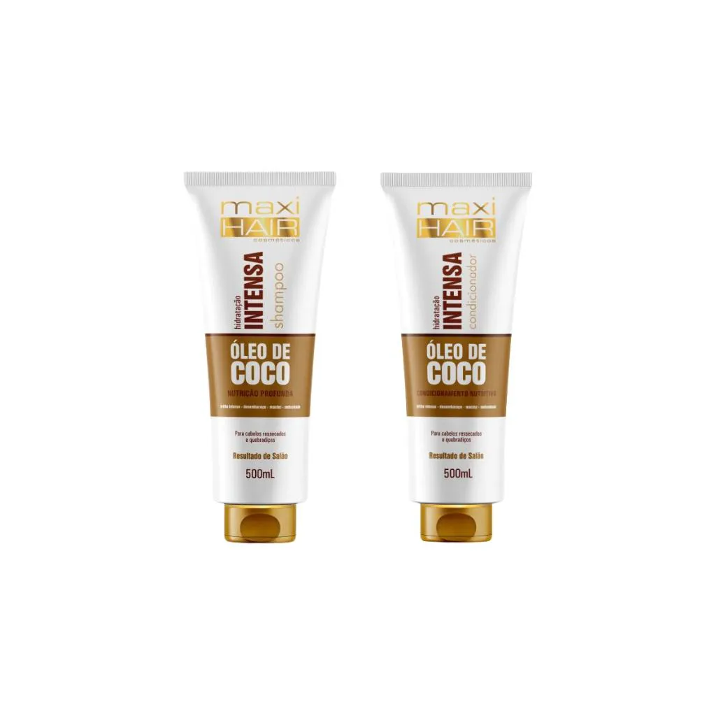 KIT OLEO DE COCO HIDRATAçAO INT MAXIHAIR SHAMPOO+COND 500ML