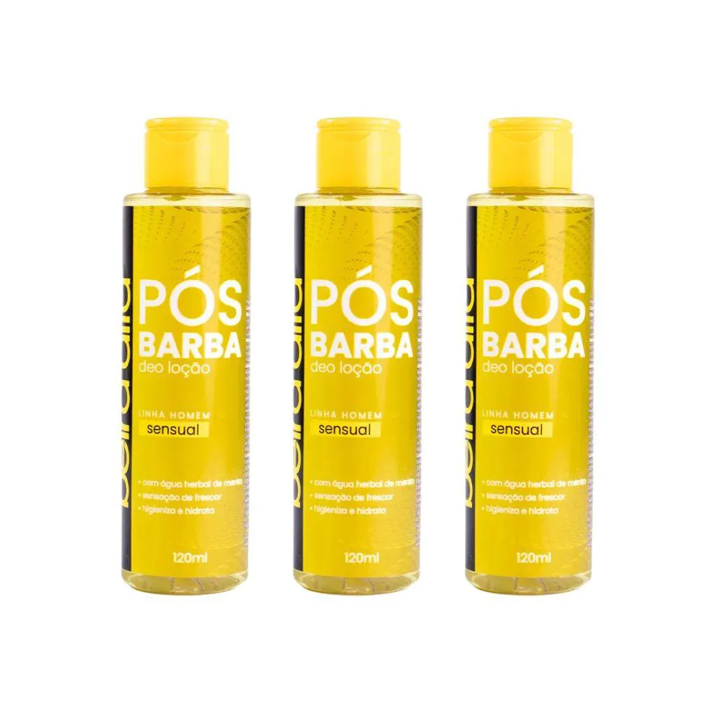LOçAO POS BARBA BEIRA ALTA 120ML SENSUAL - KIT C/ 3UN