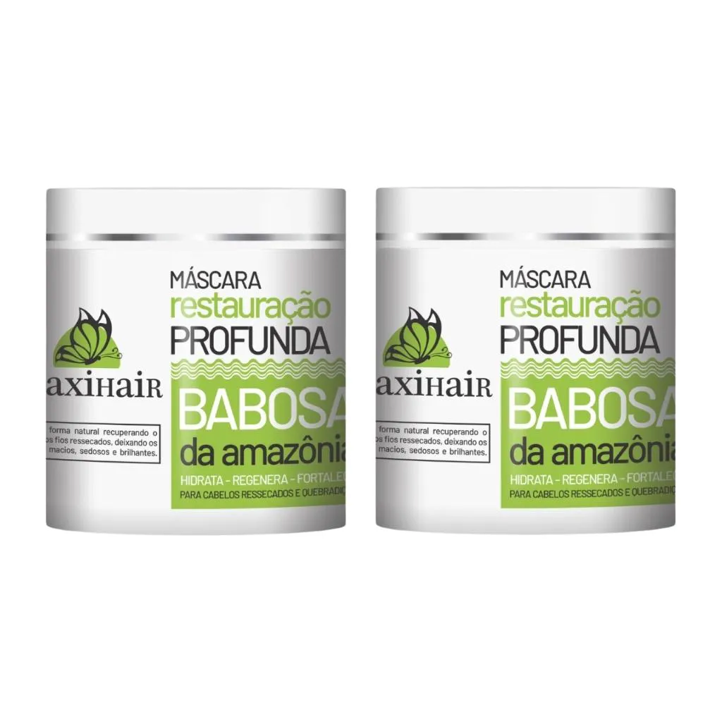 MASCARA MAXIHAIR 500G BABOSA DA AMAZONIA - KIT C/ 2UN