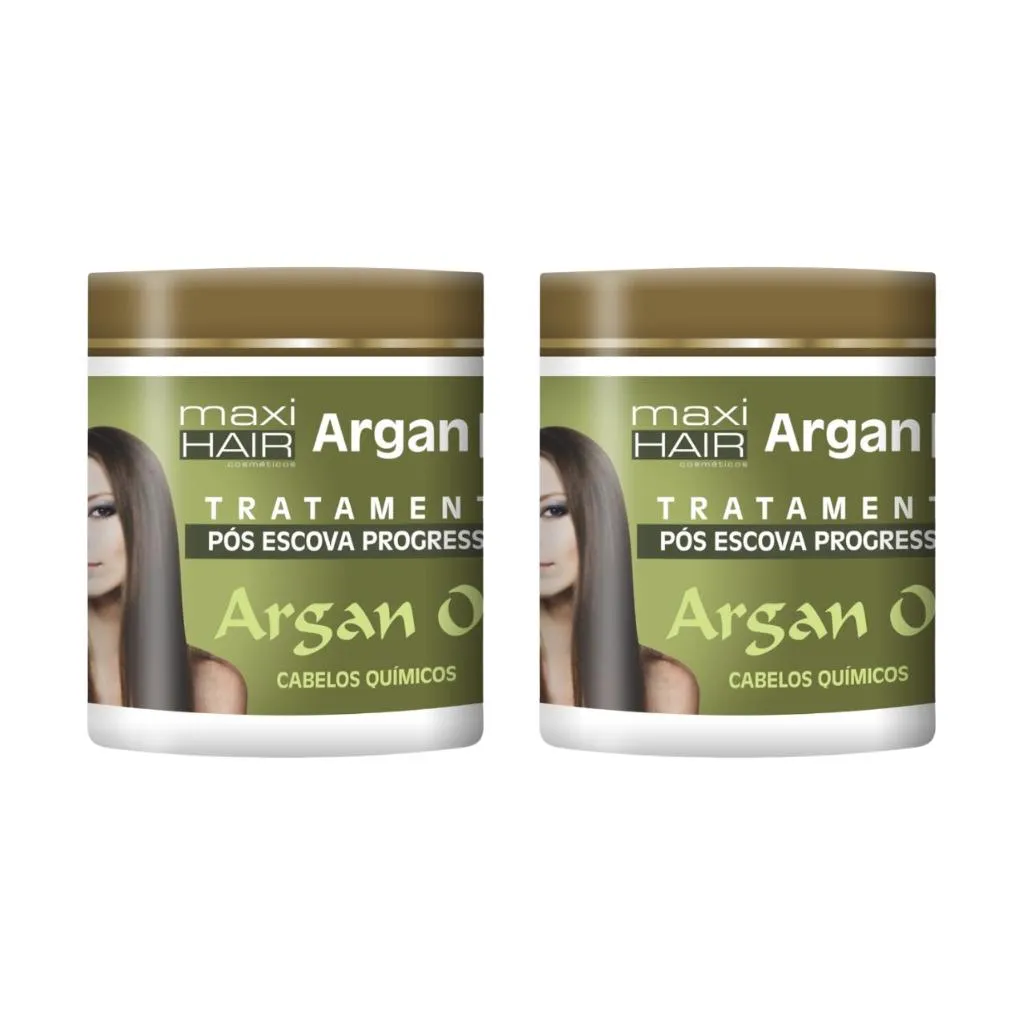 MASCARA MAXIHAIR 500G ARGAN LISS POS ESCOVA - KIT C/ 2UN