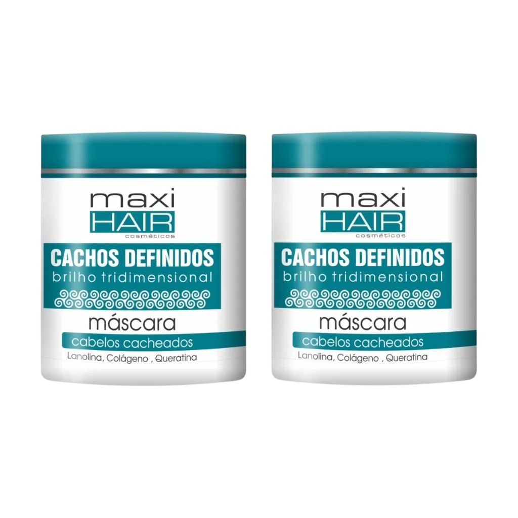 MASCARA MAXIHAIR 500G CACHOS DEFINIDOS - KIT C/ 2UN