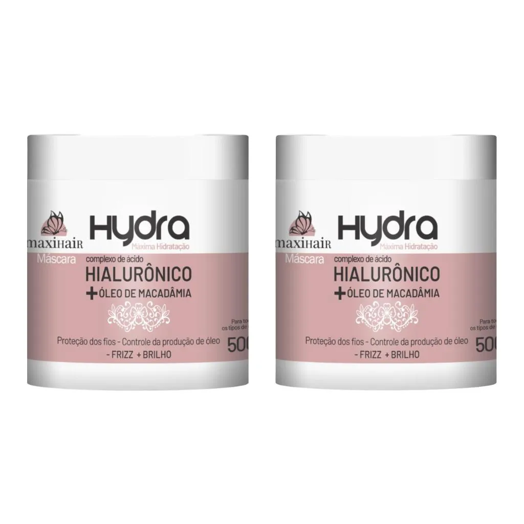 MASCARA MAXIHAIR 500G HIALURONICO+OLEO DE MACADAMIA - 2UN