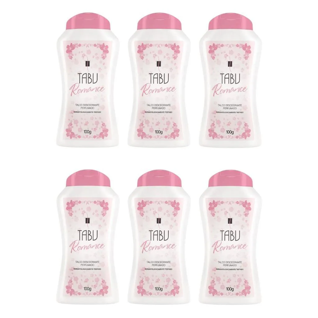 TALCO TABU 100G ROMANCE - KIT C/ 6UN
