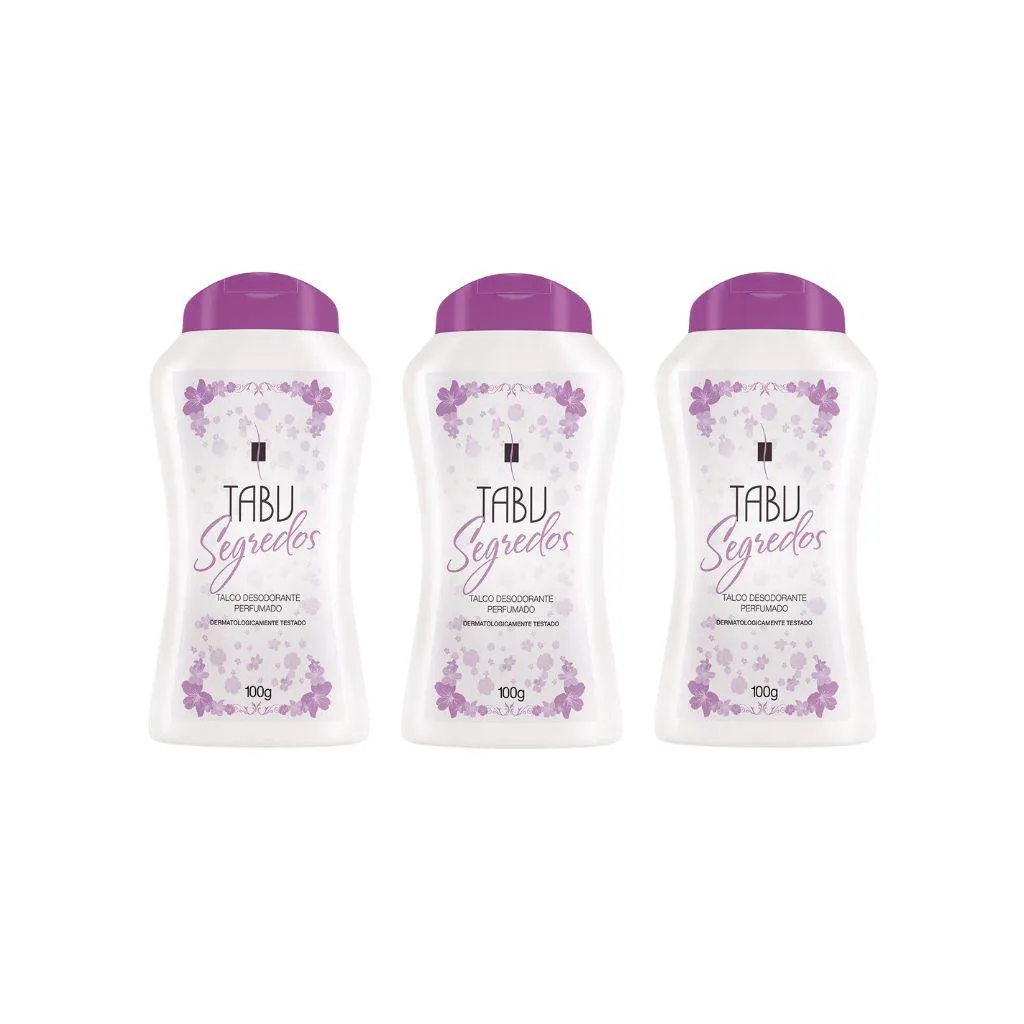 TALCO TABU 100G SEGREDOS - KIT C/ 3UN