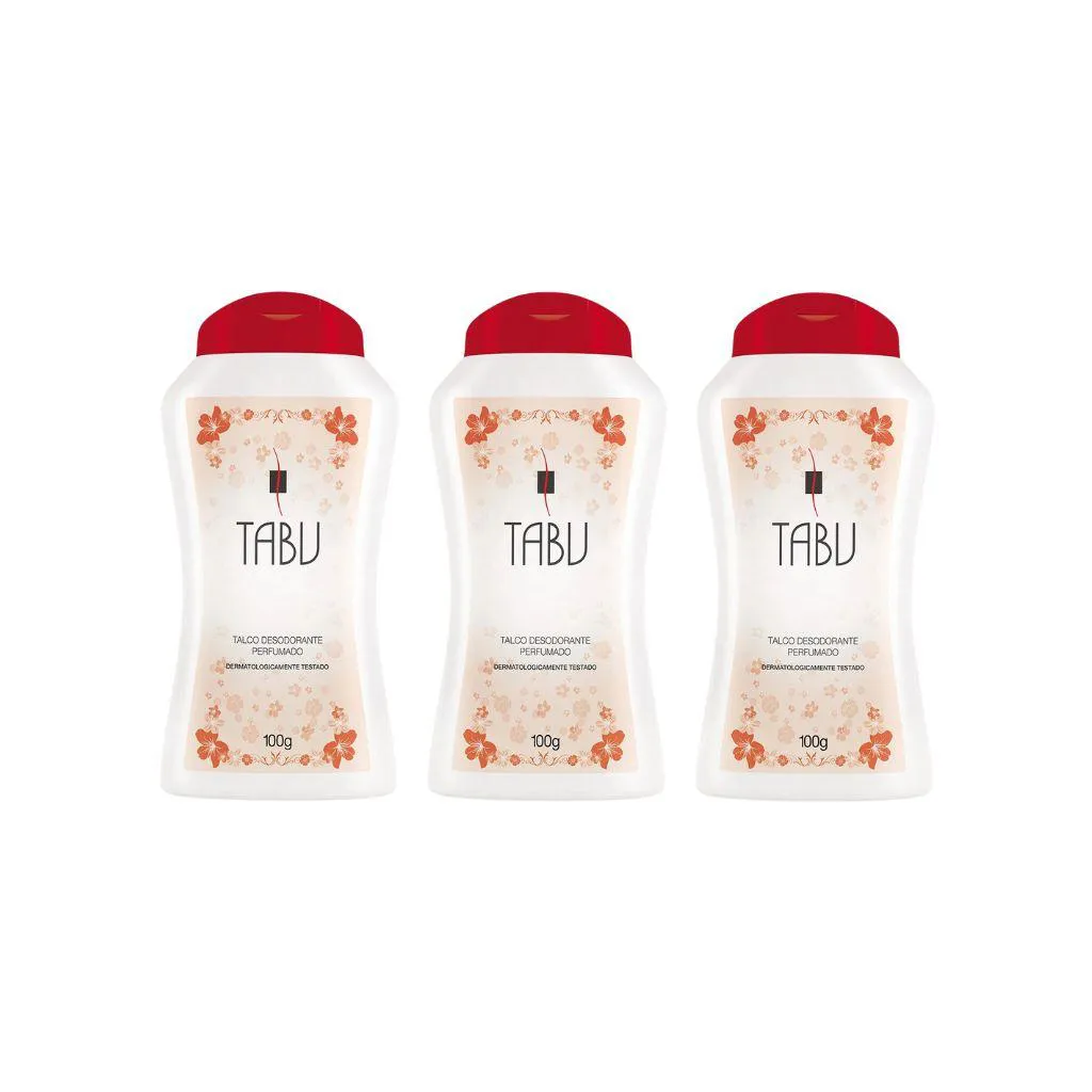 TALCO TABU 100G TRADICIONAL - KIT C/ 3UN