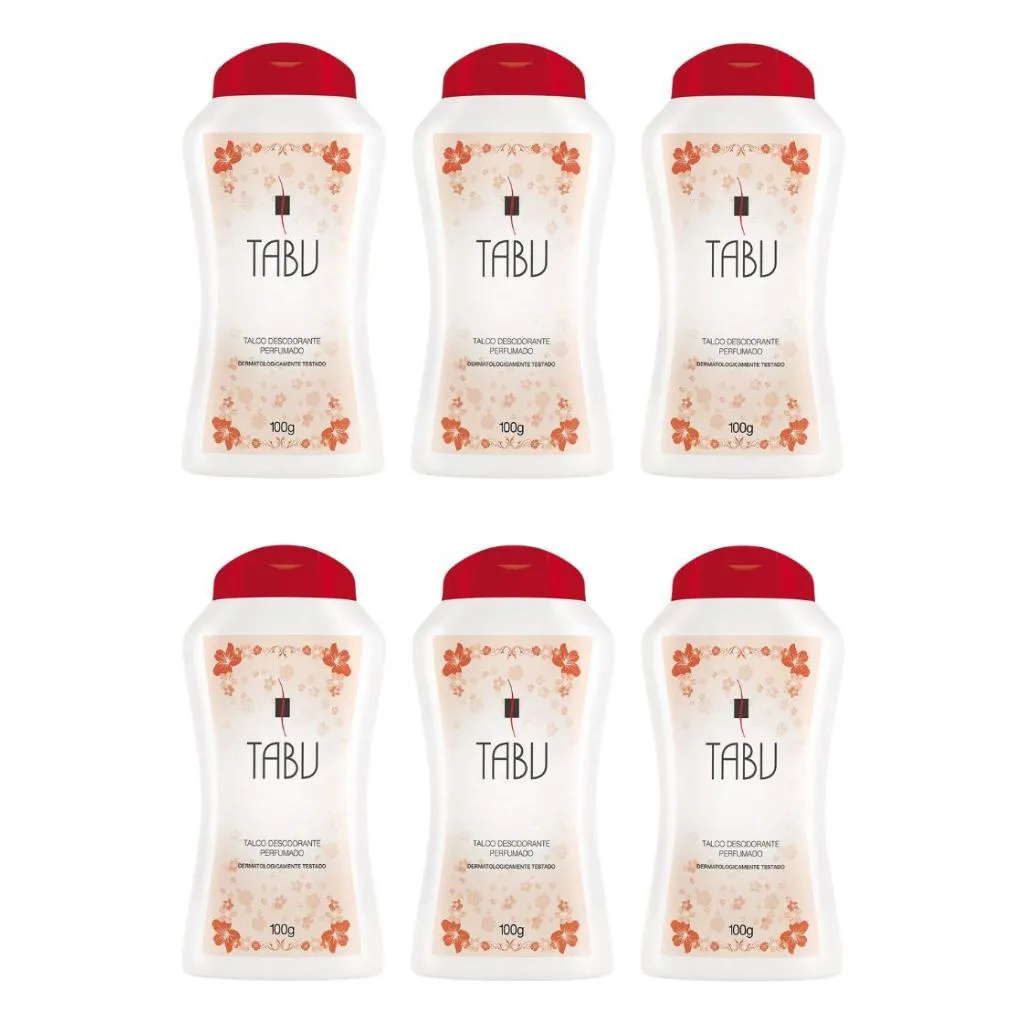 TALCO TABU 100G TRADICIONAL - KIT C/ 6UN