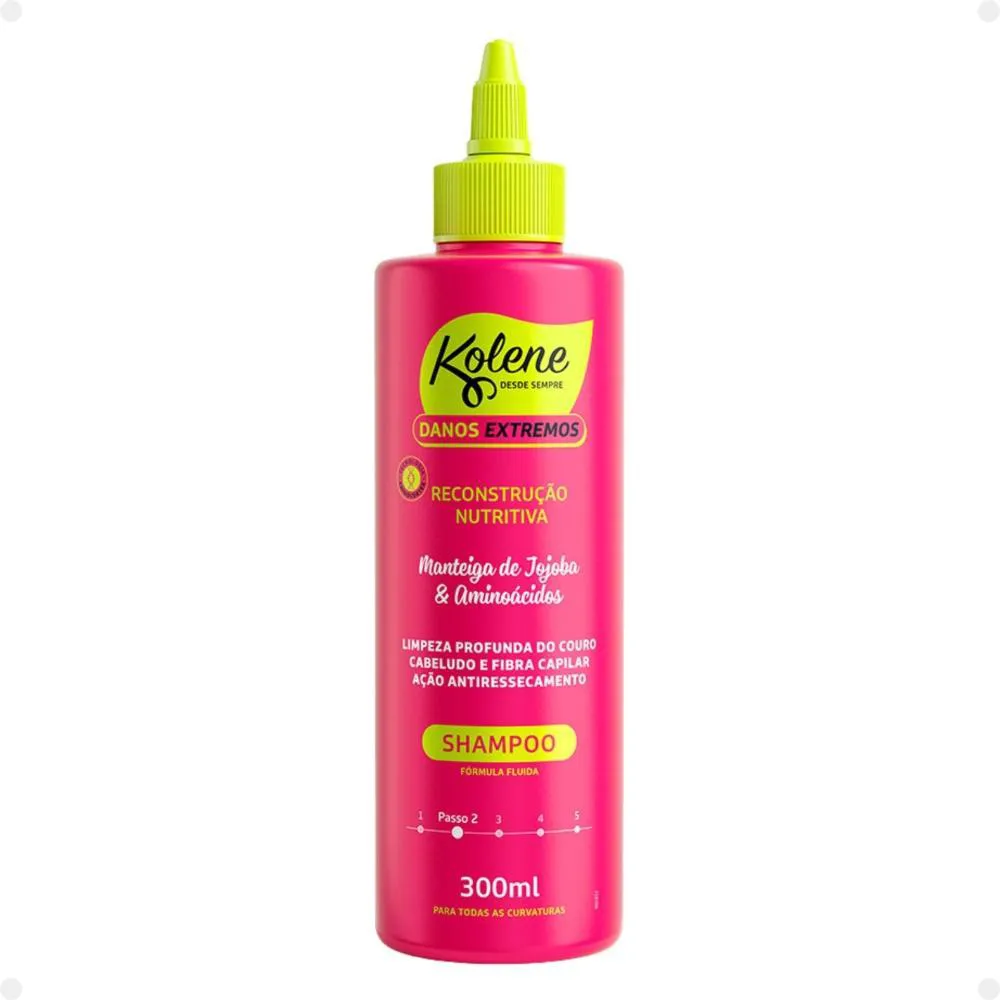 SHAMPOO KOLENE DANOS EXTREMOS RECONSTRUçãO NUTRITIVA 300ML