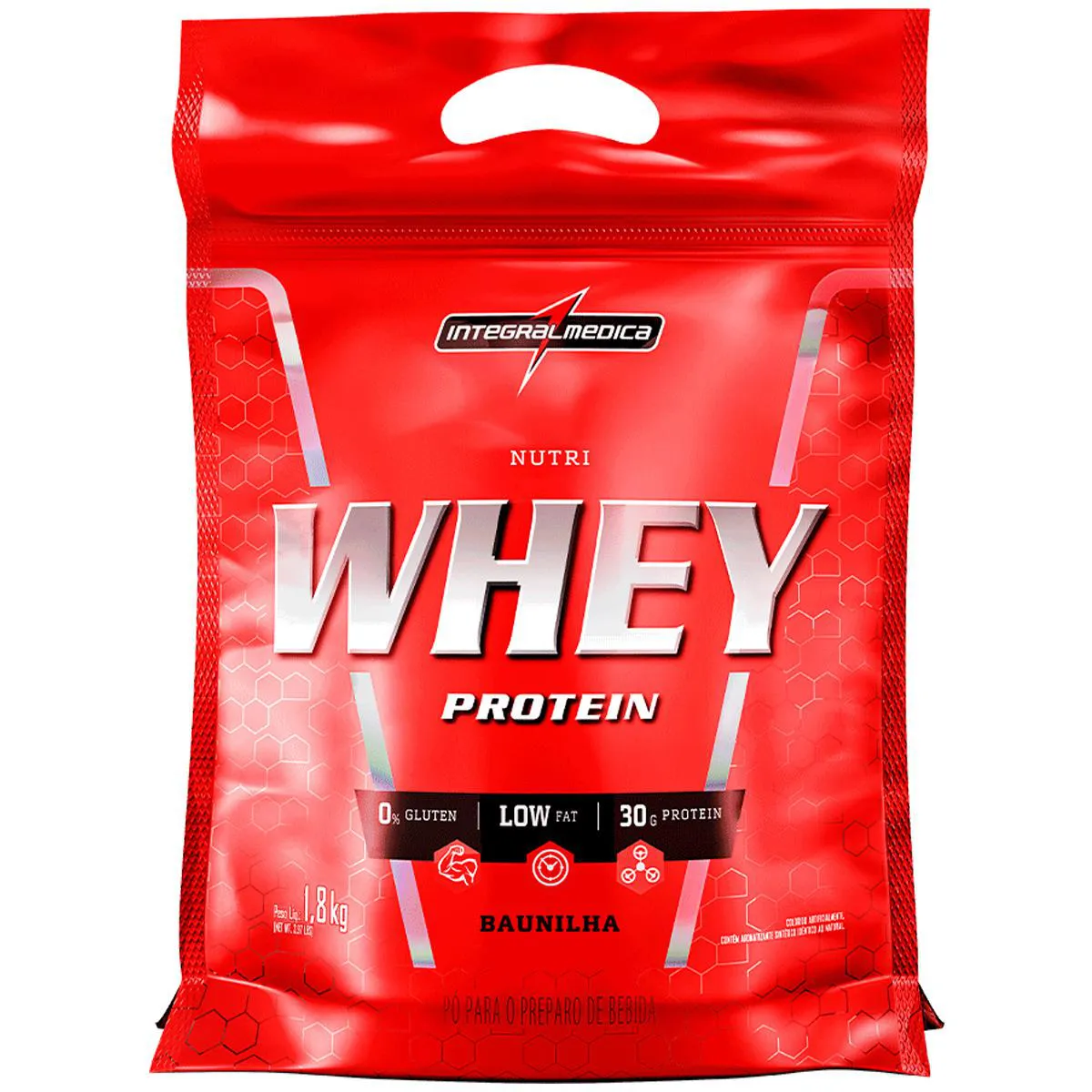 NUTRI WHEY PROTEIN ISOLADO CONCENTRADO BAUNILHA 1,8KG REFIL - INTEGRALMEDICA