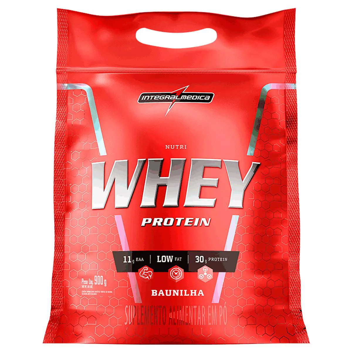 WHEY PROTEIN NUTRI ISOLADO CONCENTRADO BAUNILHA 900G REFIL - INTEGRALMEDICA