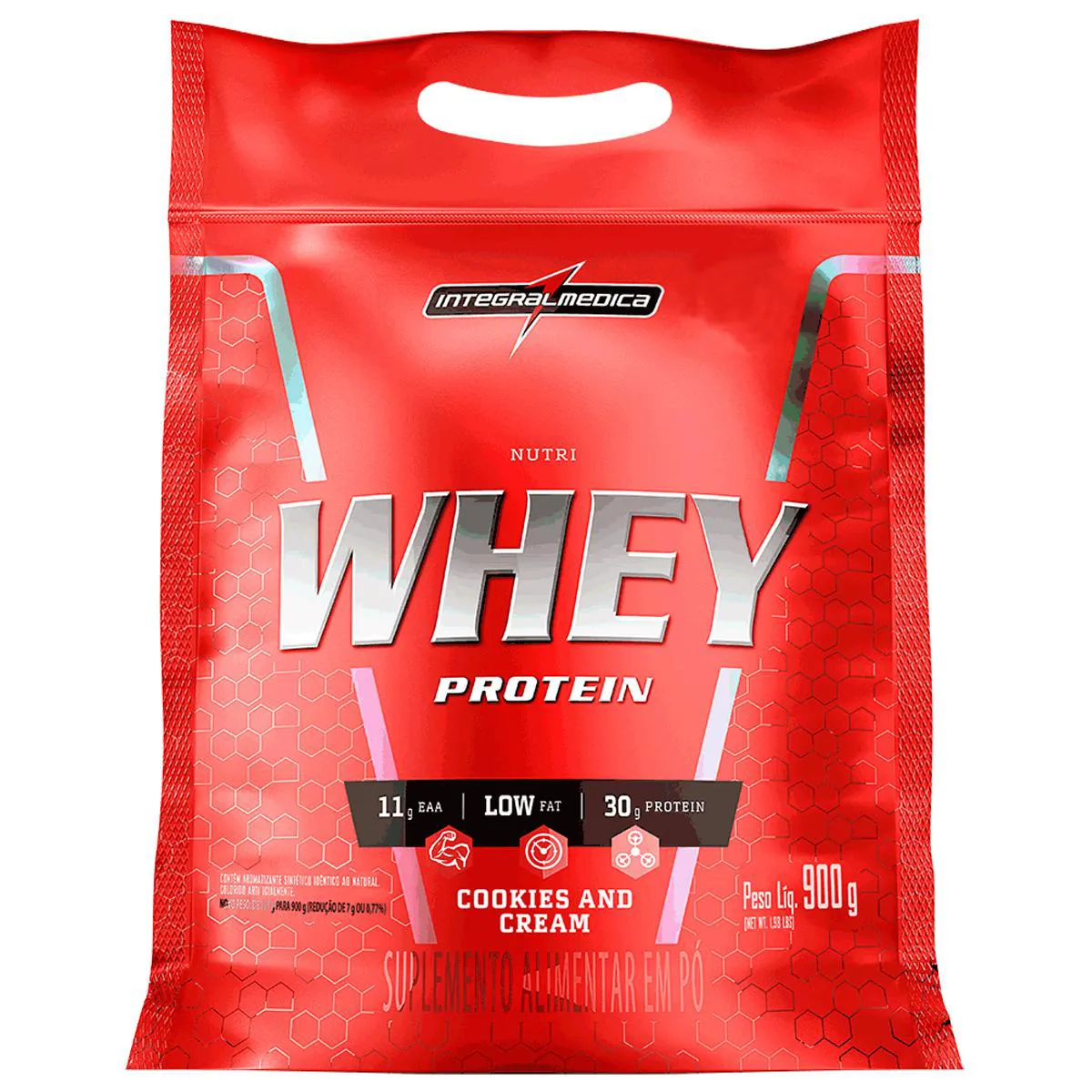 WHEY PROTEIN NUTRI ISOLADO CONCENTRADO COOKIE 900G REFIL - INTEGRALMEDICA