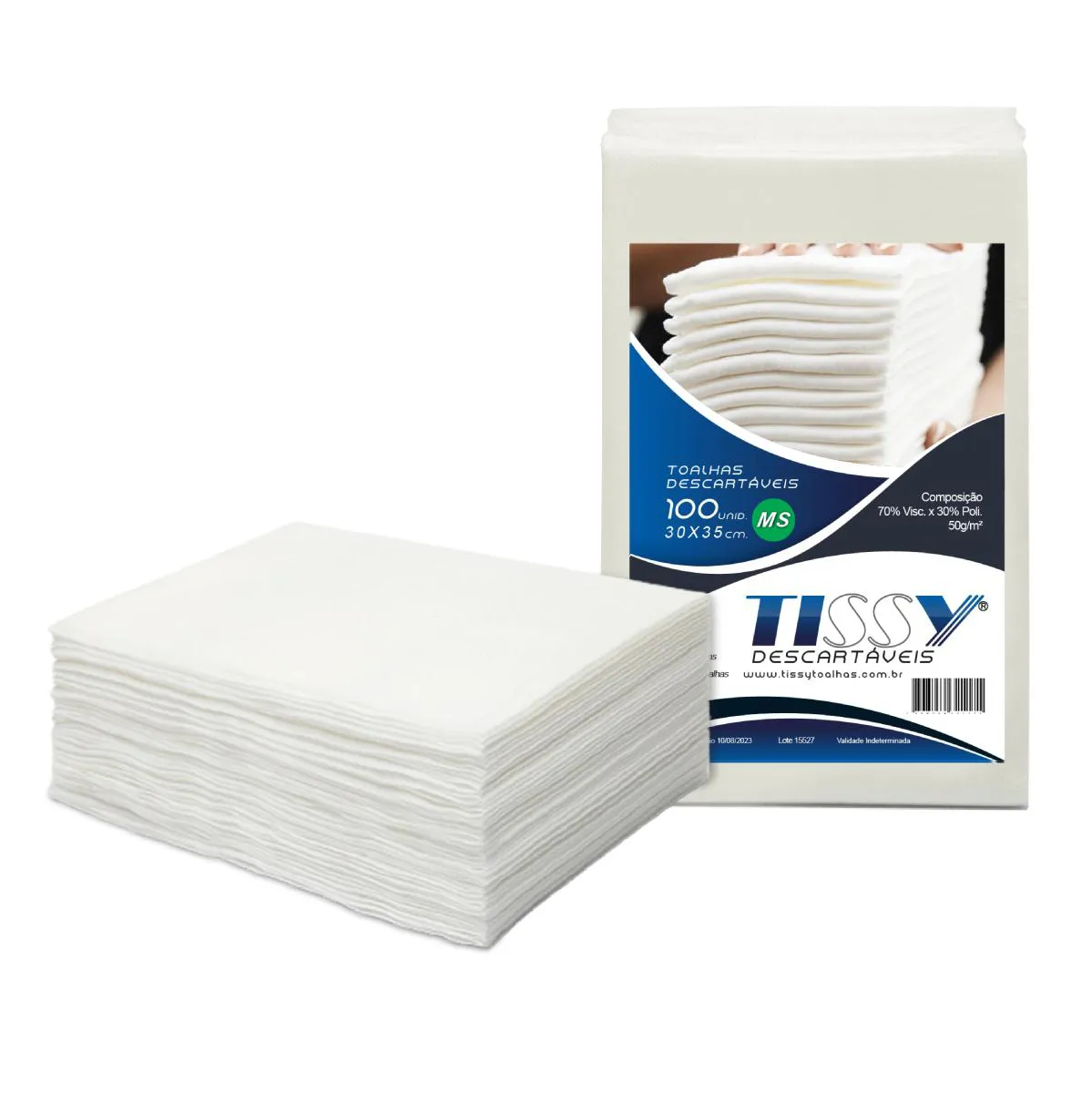 BANHO DE LEITO TISSY MULTIUSO - TOALHAS DESCARTáVEIS 30X35 100UN