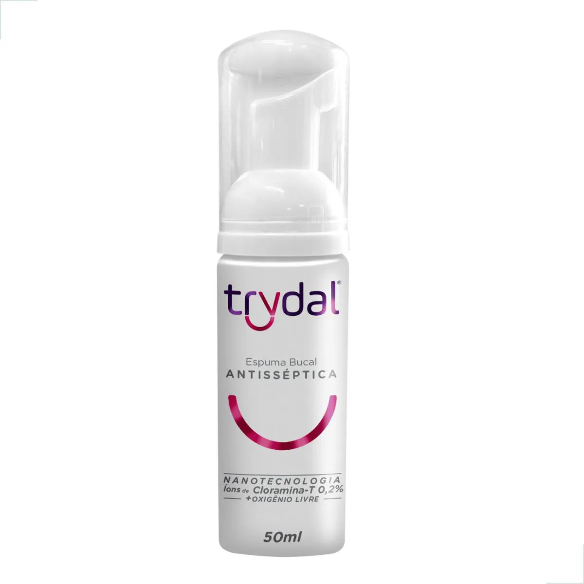 SOLUçãO BUCAL ESPUMA TRYDAL 50ML COMPACTA VERSáTIL IDEAL BOLSA NECESSAIRE KITS VIAGEM PRáTICO SEM ENXáGUE