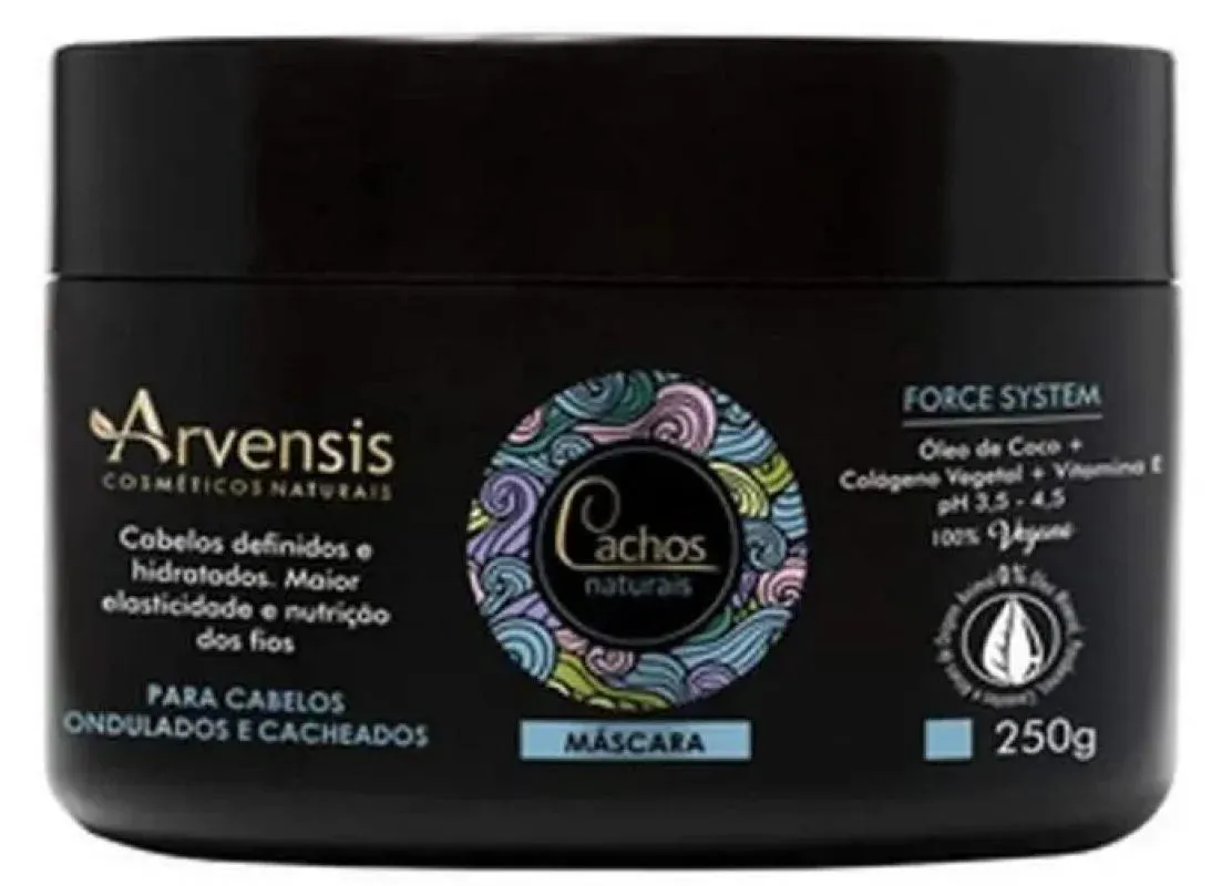 MASCARA CACHOS NATURAIS (ONDULADOS E CACHEADOS) - 250G ARVENSIS