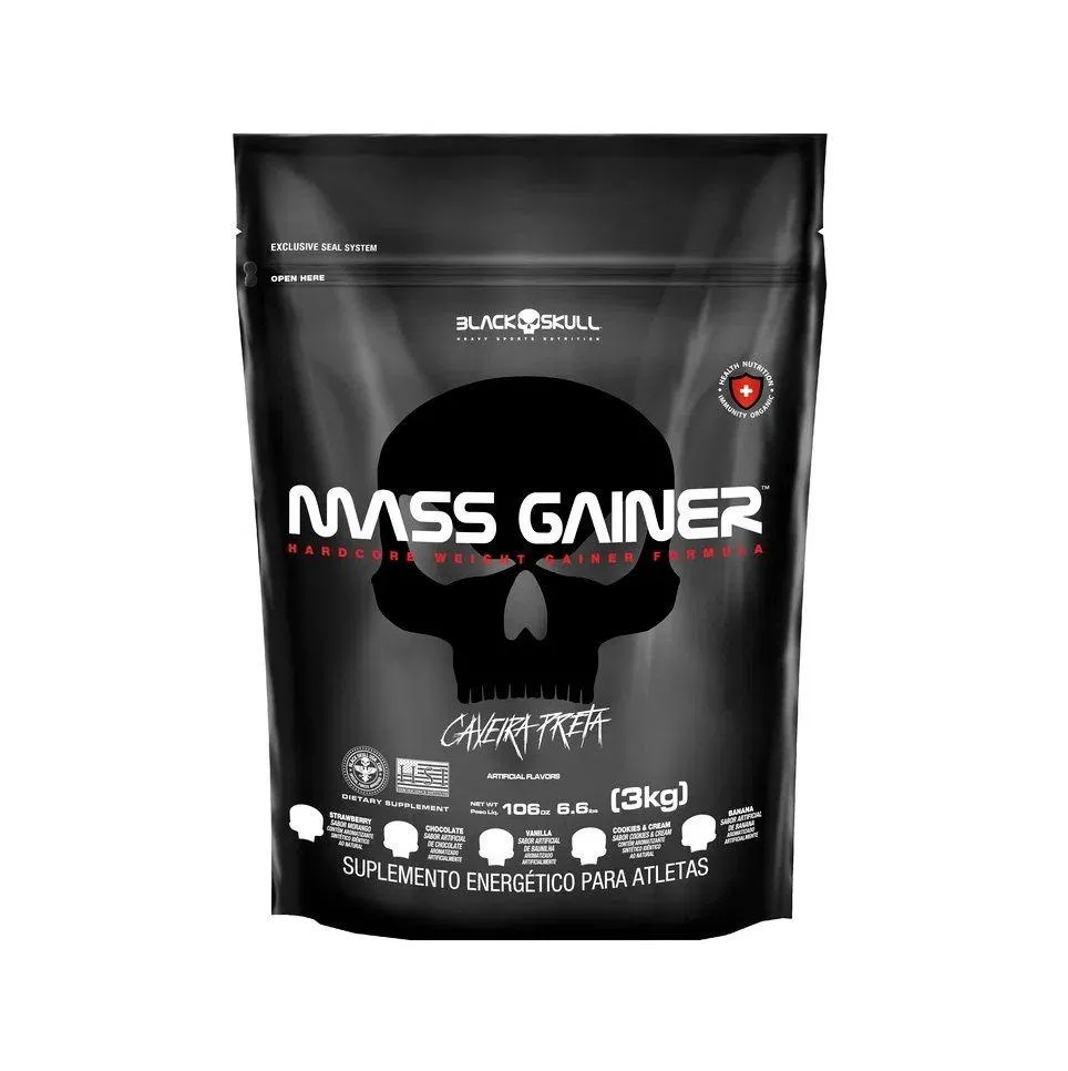 MASS GAINER REFIL (3KG) - SABOR: MORANGO