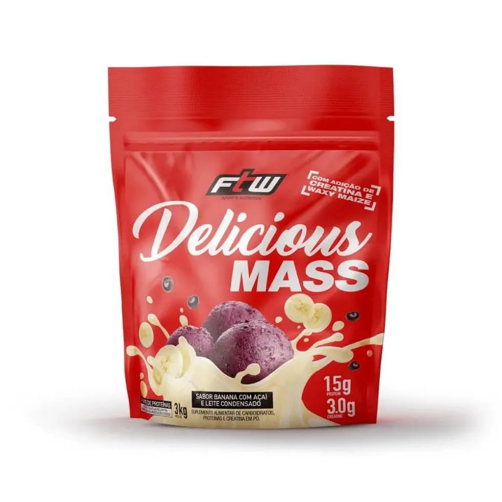 DELICIOUS MASS (3KG) - SABOR: BANANA COM AçAí E LEITE CONDENSADO