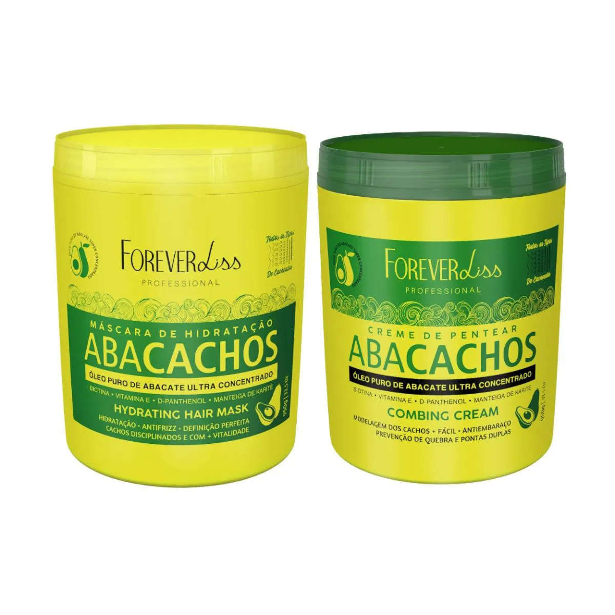 KIT MáSCARA E CREME PENTEAR ABACACHOS DEFINIçãO FOREVER LISS