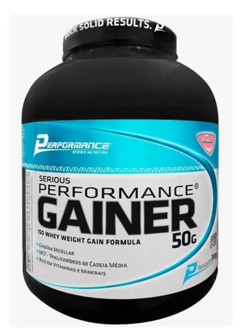 SERIOUS GAINER 3KG (3000G) PERFORMANCE NUTRITION SABOR MORANGO