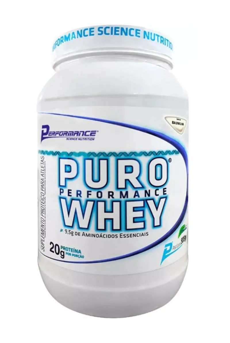 PURO PERFORMANCE WHEY 909G WHEY CONCENTRADO - PERFORMANCE NUTRITION SABOR BAUNILHA