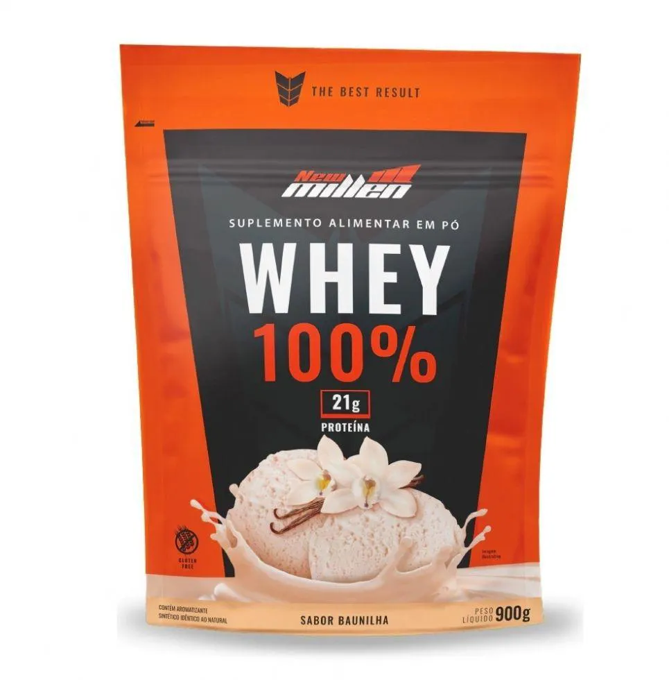WHEY 100% REFIL (900G) - SABOR: BAUNILHA