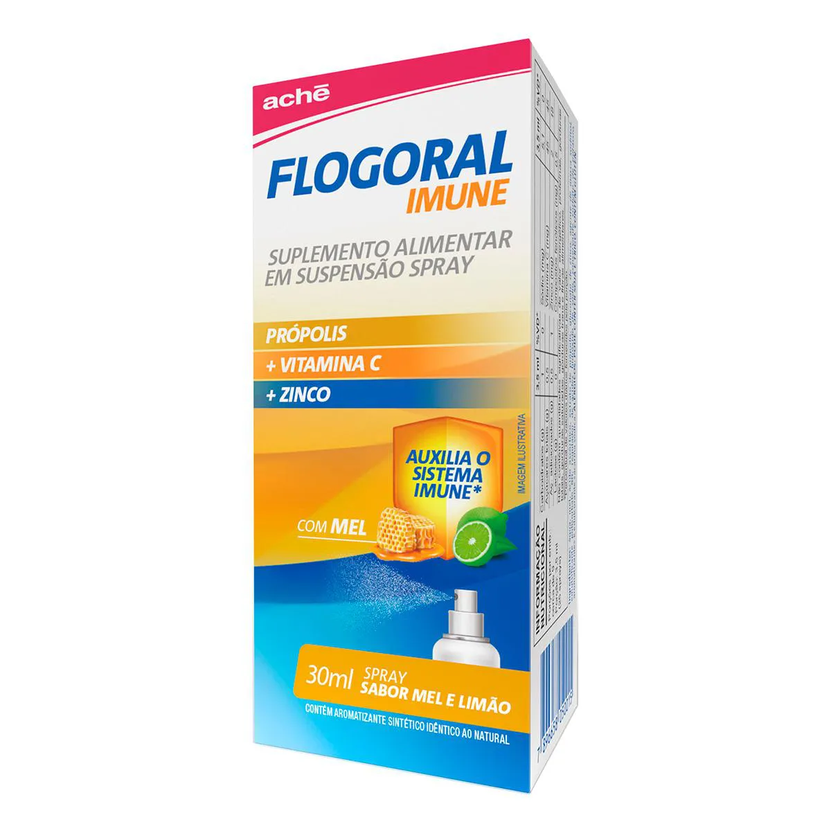 Spray Flogoral Imune Mel e Limão Suspensão 30ml