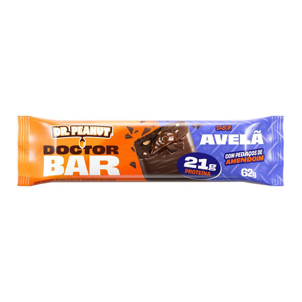 Barra de Proteína Dr Peaunt Doctor Bar Avelã 62g