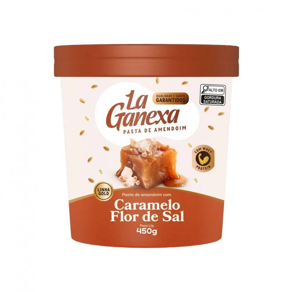 PASTA DE AMENDOIM INTEGRAL GOURMET (450G) - SABOR: CARAMELO E FLOR DE SAL