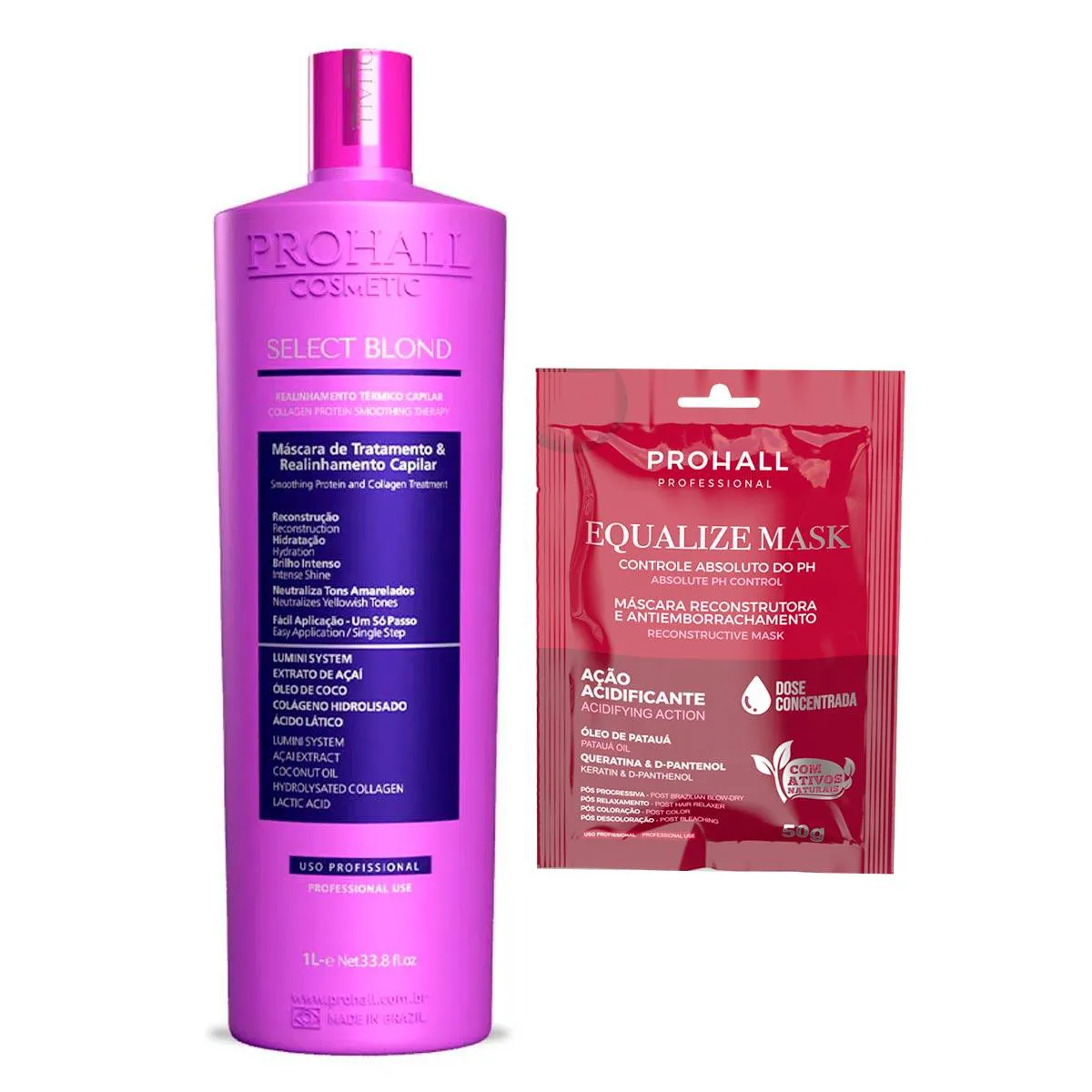 PROGRESSIVA SELECT BLOND PROHALL LOIRA +MáSCARA EQUALIZE 50G