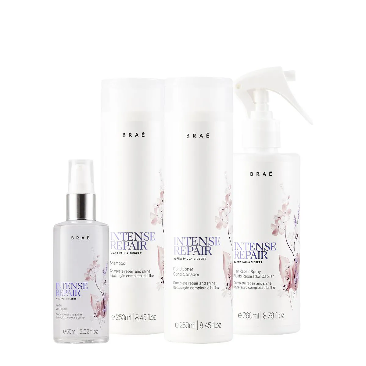 KIT BRAé INTENSE REPAIR BY ANA PAULA SIEBERT HAIR CARE FLUIDO (4 PRODUTOS)