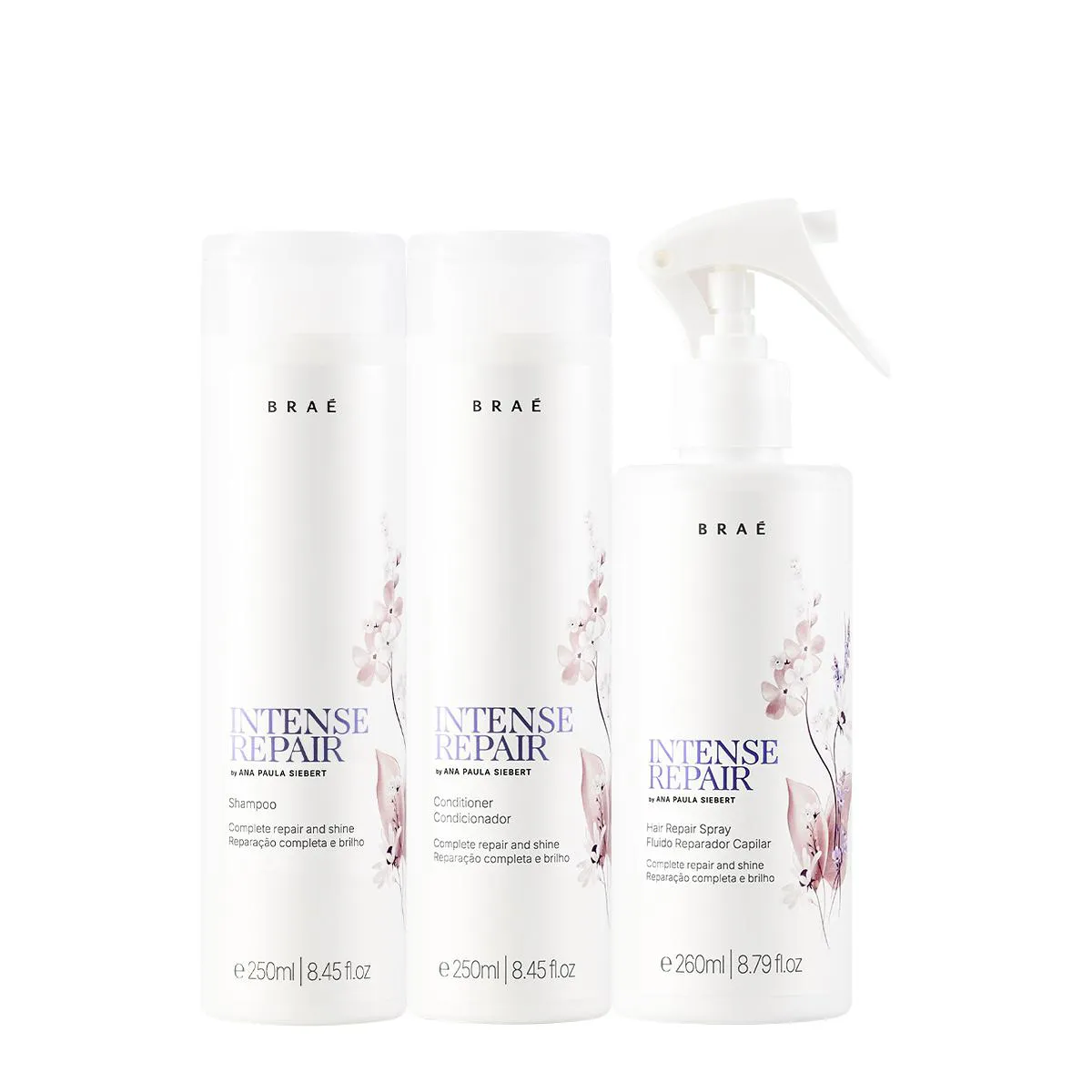 KIT BRAé INTENSE REPAIR BY ANA PAULA SIEBERT TRIO FLUíDO (3 PRODUTOS)