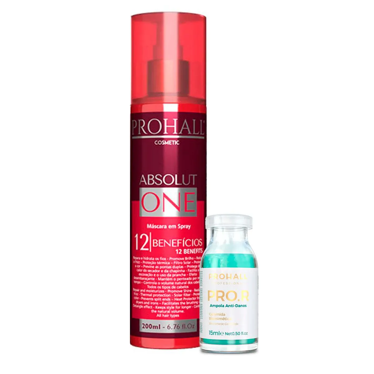 KIT PROHALL ABSOLUTO ONE 12 EM 1 + AMPOLA REPARAçãO PRO.R
