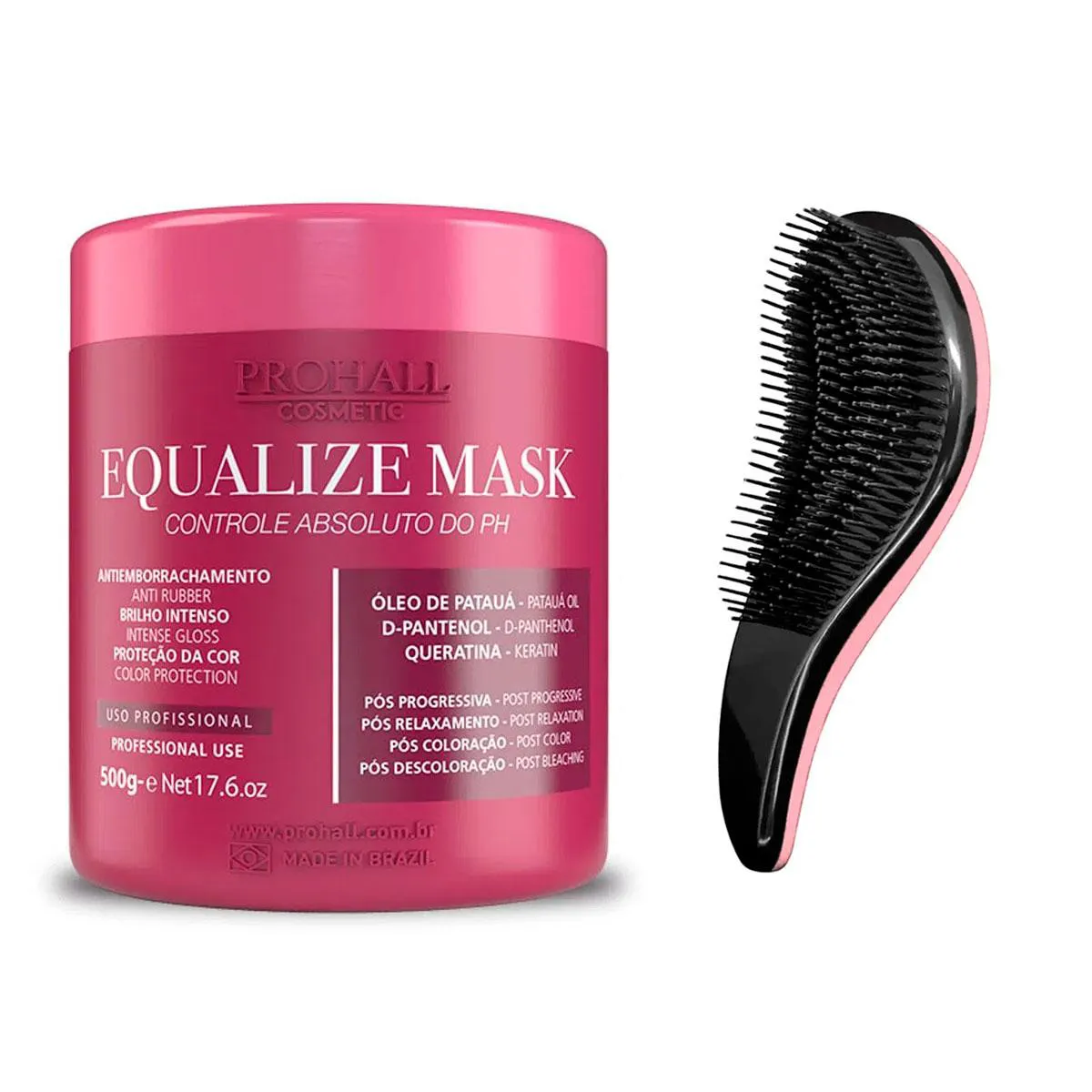 MáSCARA EQUALIZE MASK PROHALL 500G + ESCOVA DESEMBARAçADORA