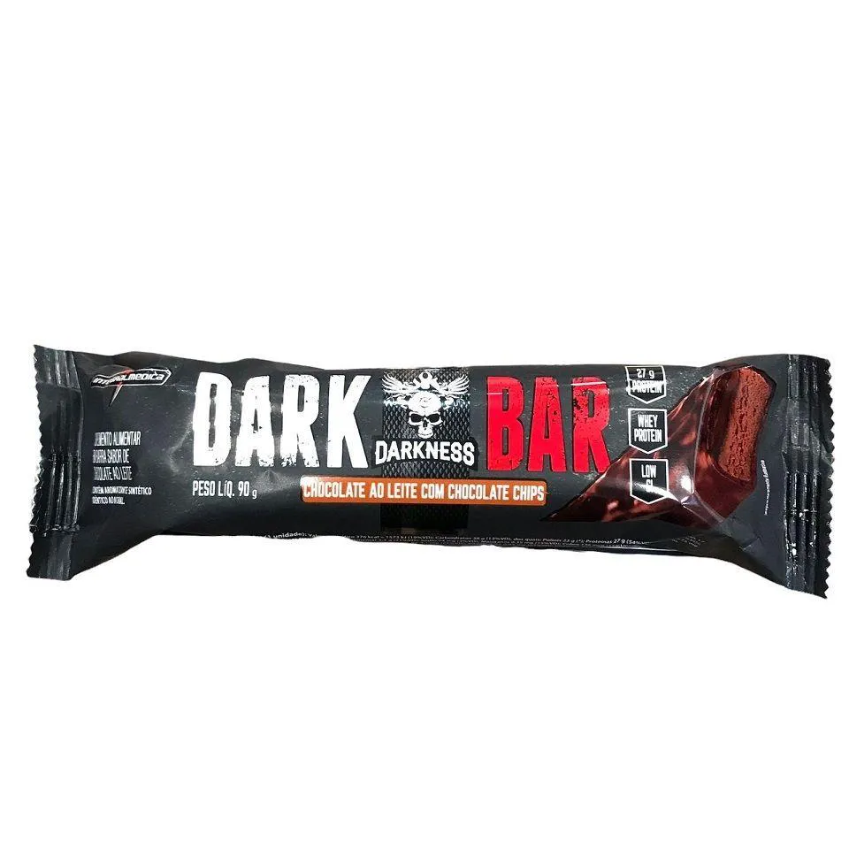 DARK BAR (90G) - SABOR: CHOCOLATE AO LEITE C/  CHOCO CHIPS