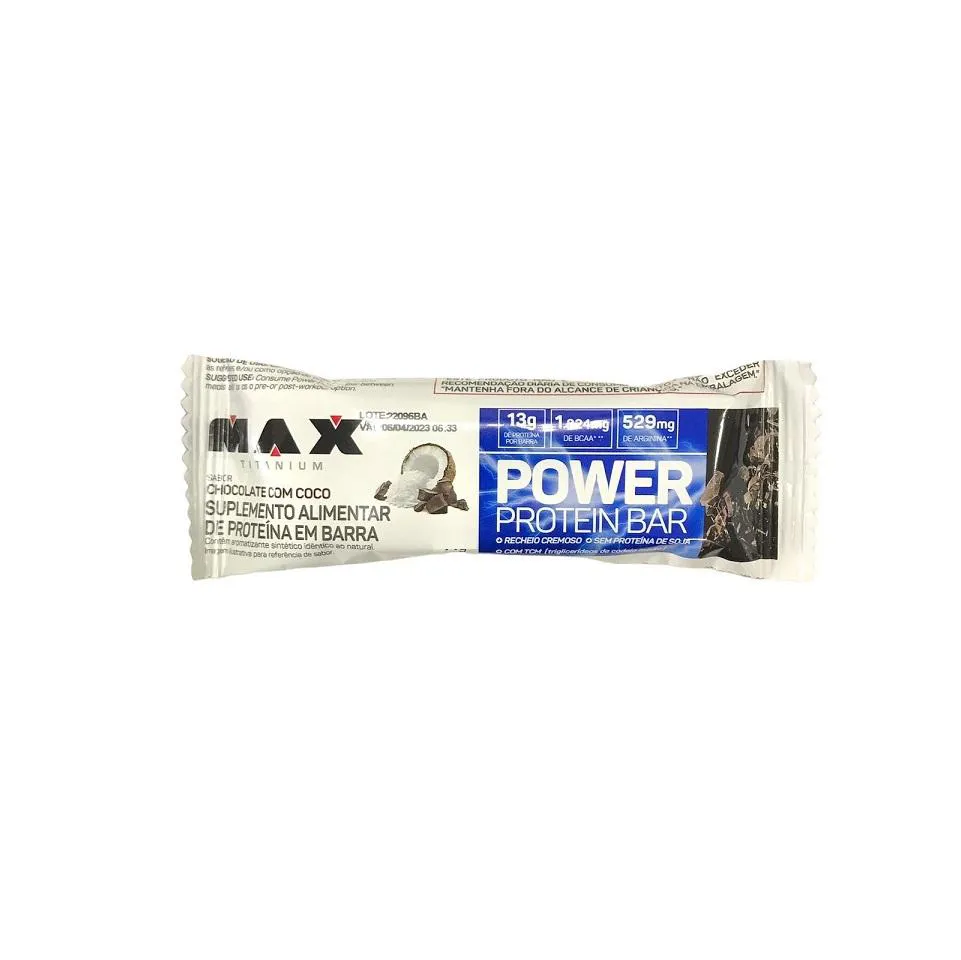 POWER PROTEIN BAR (90G) - SABOR: CHOCOLATE C/ COCO