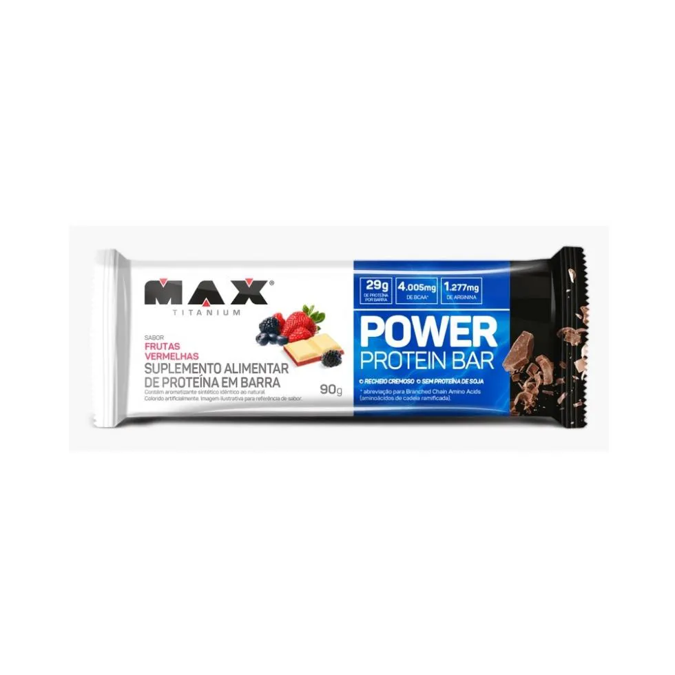 POWER PROTEIN BAR (90G) - SABOR: FRUTAS VERMELHAS