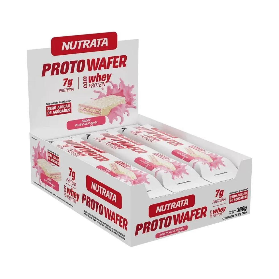 PROTO WAFER DISPLAY (12 UNID DE 30G) - SABOR: MORANGO