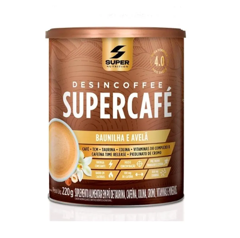 SUPERCAFé DESINCOFFEE (220G) - SABOR: BAUNILHA E AVELã