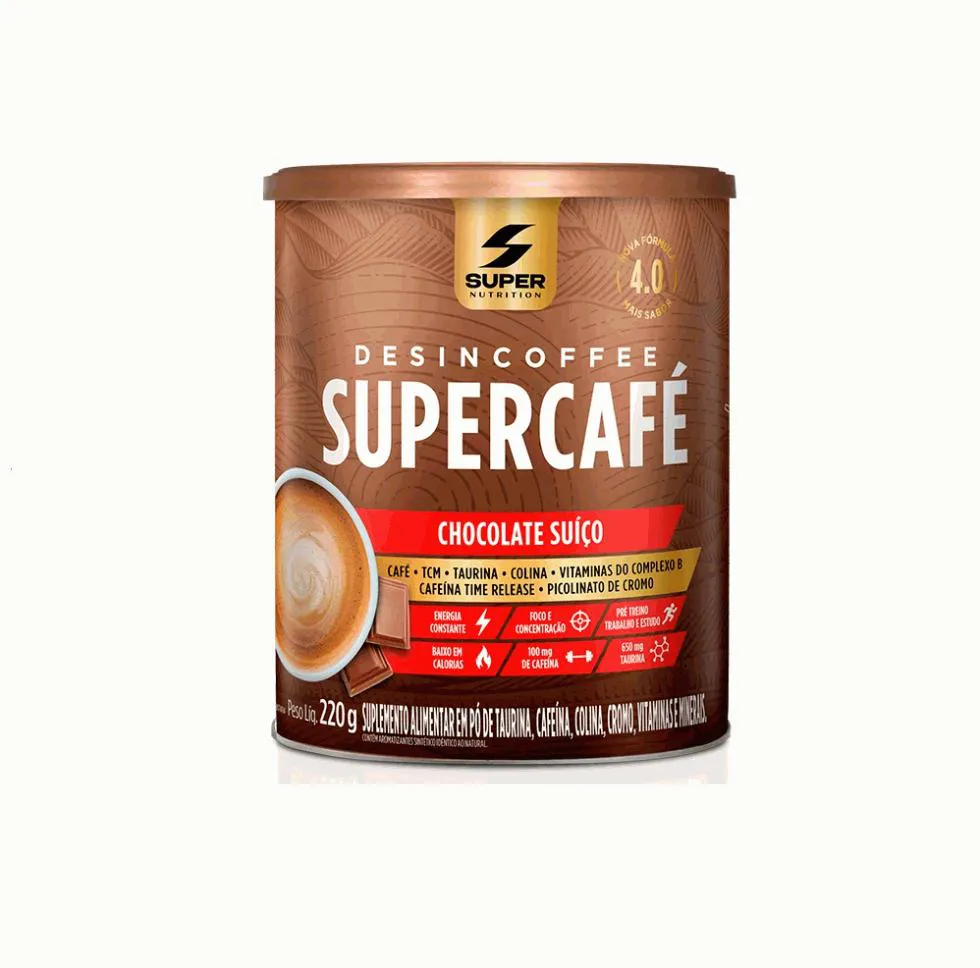 SUPERCAFé DESINCOFFEE (220G) - SABOR: CHOCOLATE SUIçO