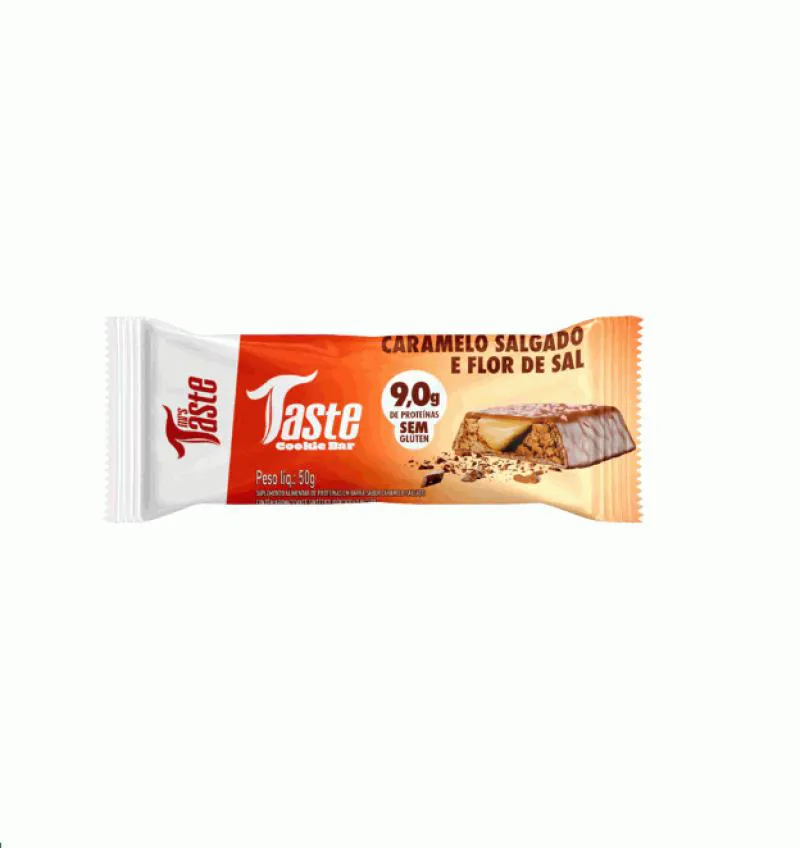 TASTE COOKIE BAR (45G) - SABOR: CARAMELO SALGADO E FLOR DE SAL  (50G)