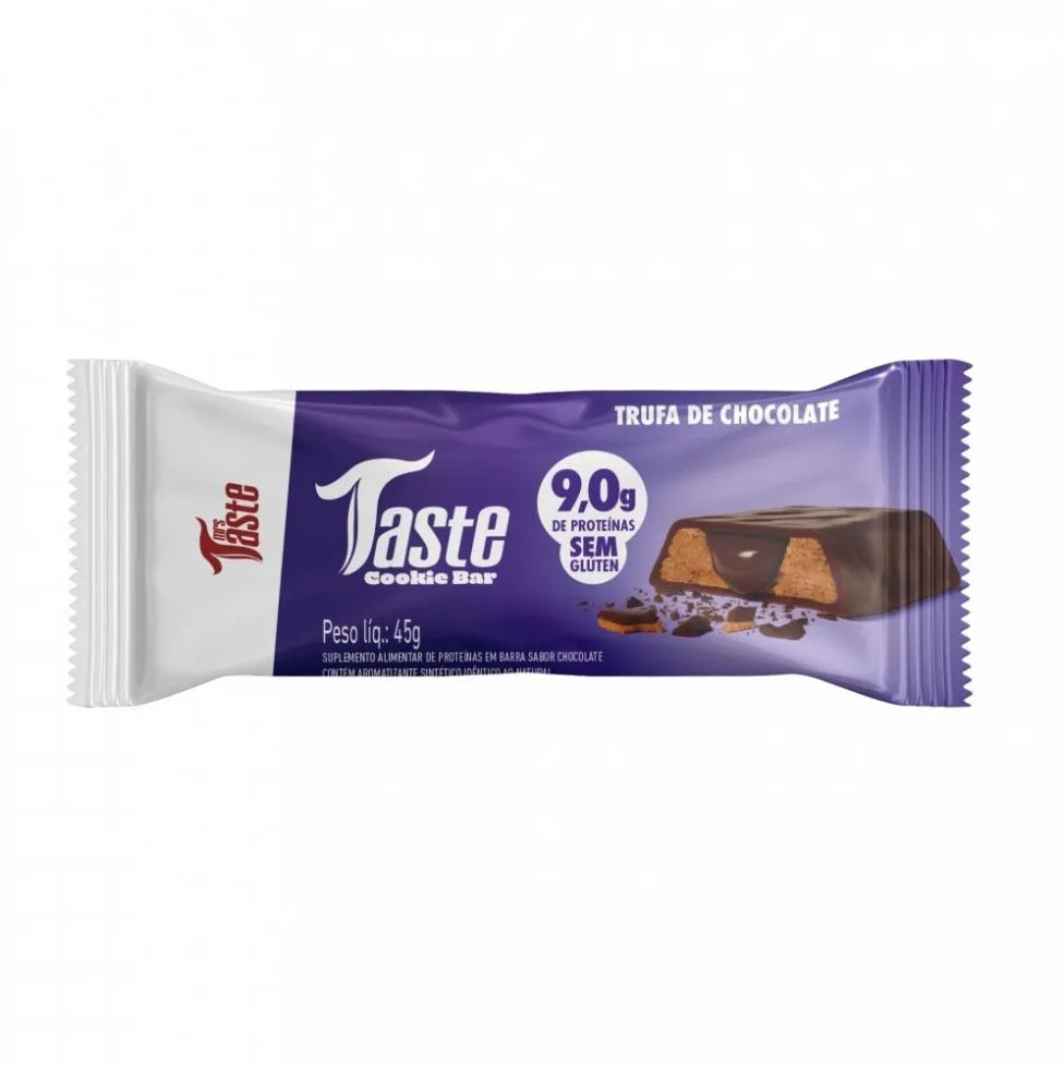 TASTE COOKIE BAR (45G) - SABOR: TRUFA DE CHOCOLATE