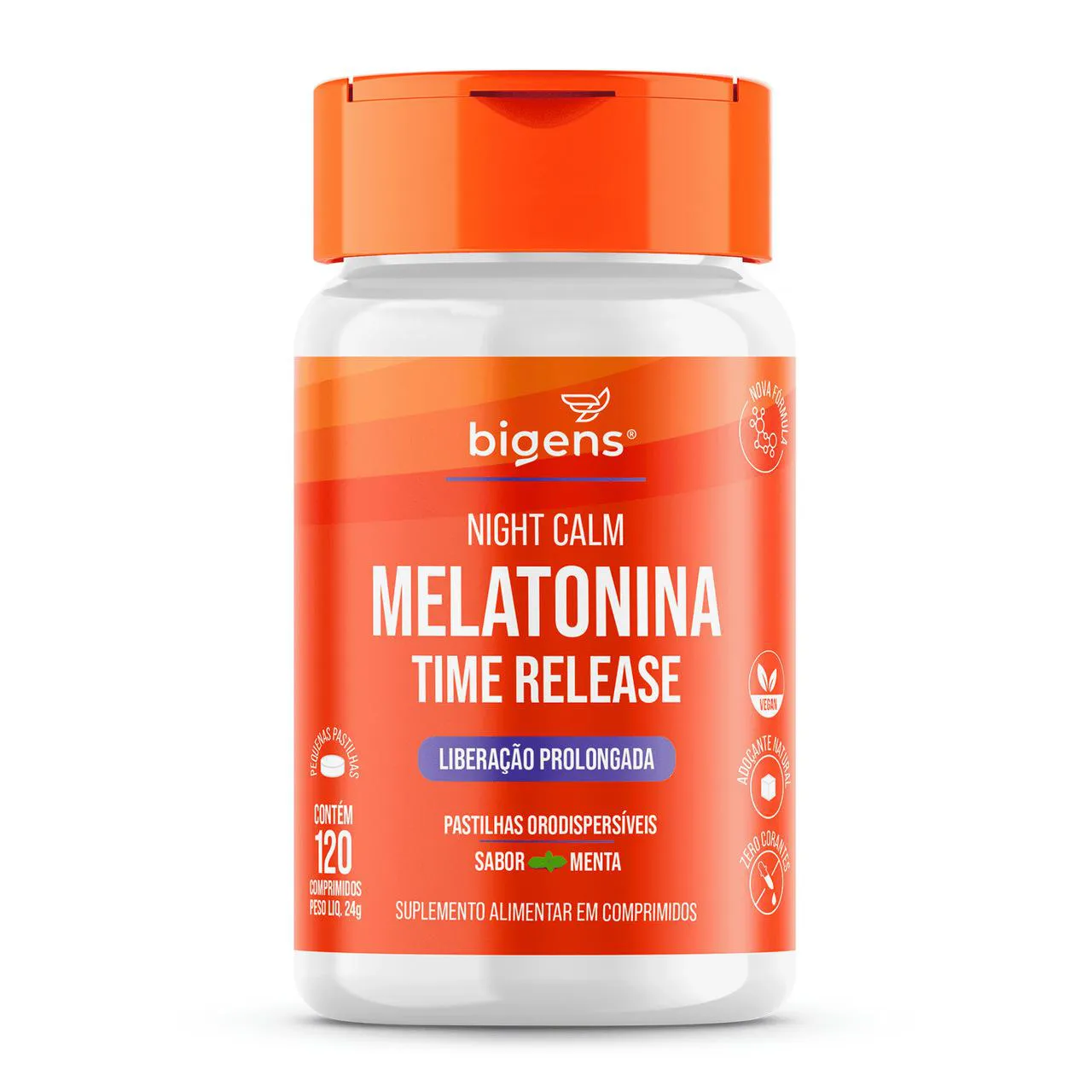 Bigens Night Calm Melatonina Time Release 120 Tab