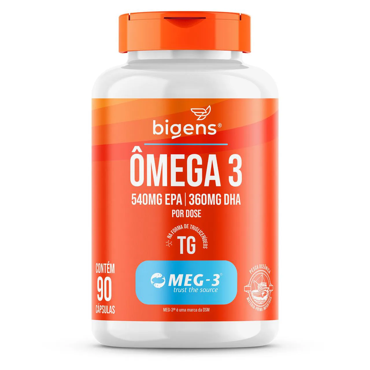 Bigens Ômega 3 Tg Meg 3 - 90 Cápsulas