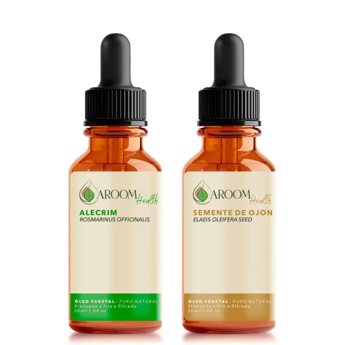 KIT TERAPIA CAPILAR - ÓLEOS VEGETAIS ALECRIM, SEMENTE DE OJON - 30 ML CD.