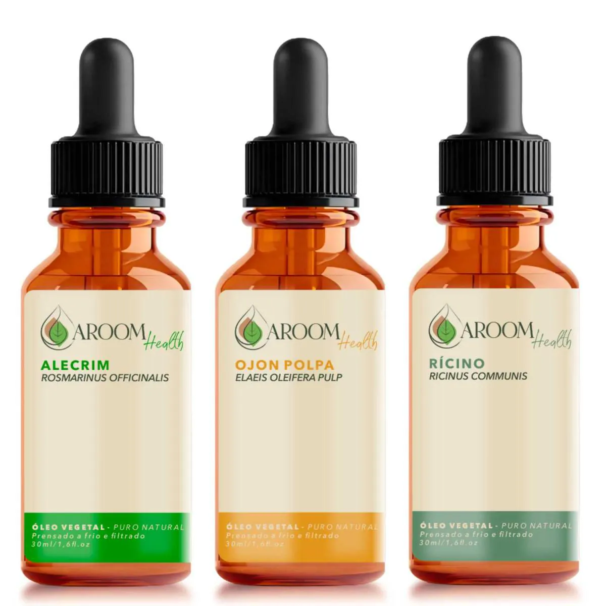 KIT TERAPIA CAPILAR - ÓLEOS VEGETAIS DE  ALECRIM, OJON POLPA E RíCINO- 30 ML CD