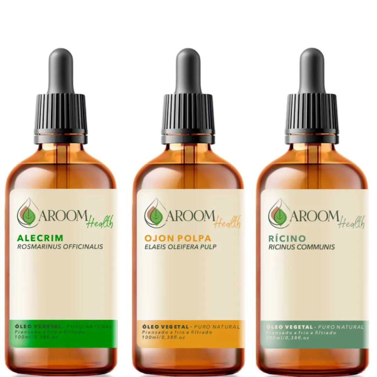 KIT TERAPIA CAPILAR óLEOS VEGETAIS ALECRIM, OJON POLPA E RíCINO - 100 ML CD.