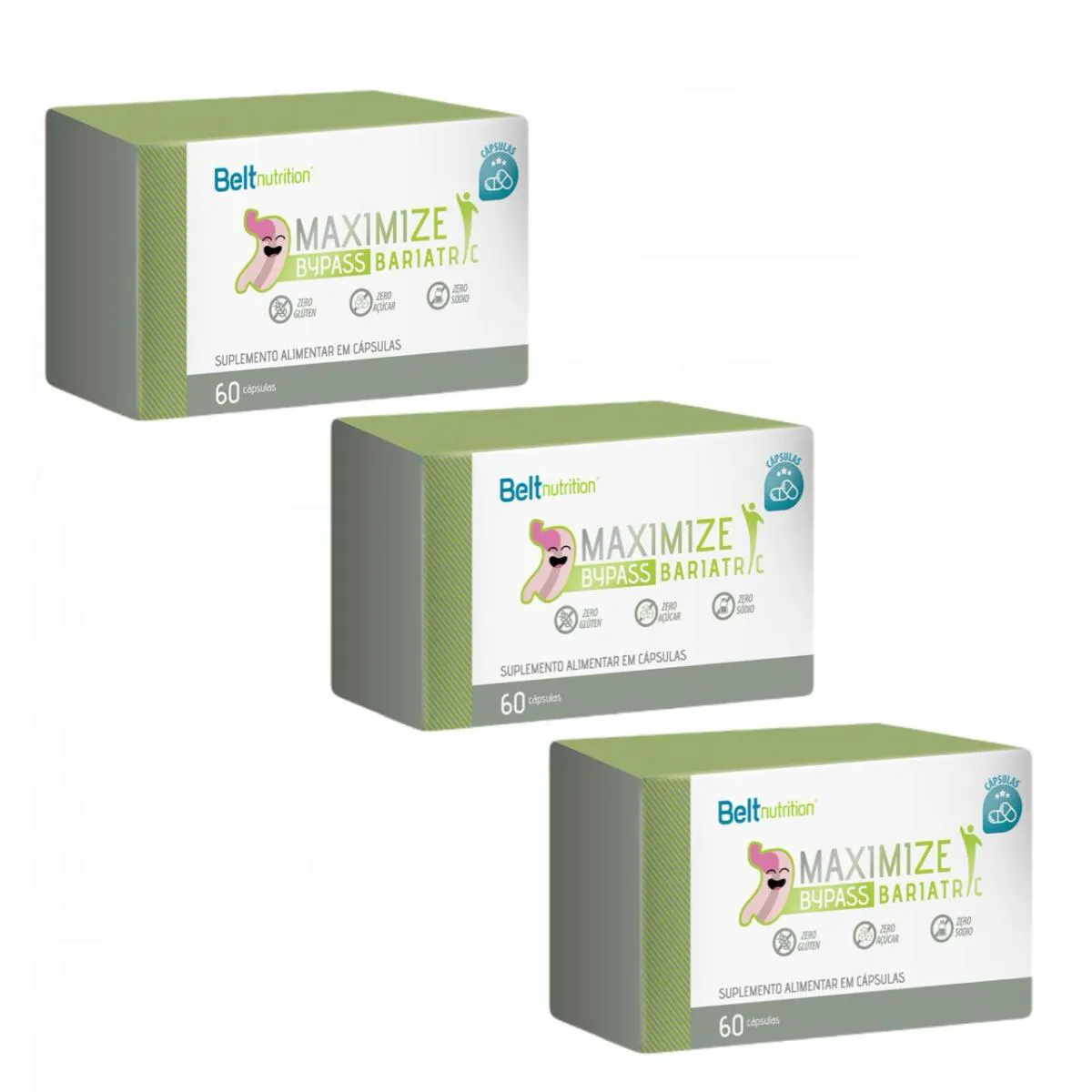 3X BELT MAXIMIZE BYPASS - 60 CáPSULAS - BELT NUTRITION SEM Sabor