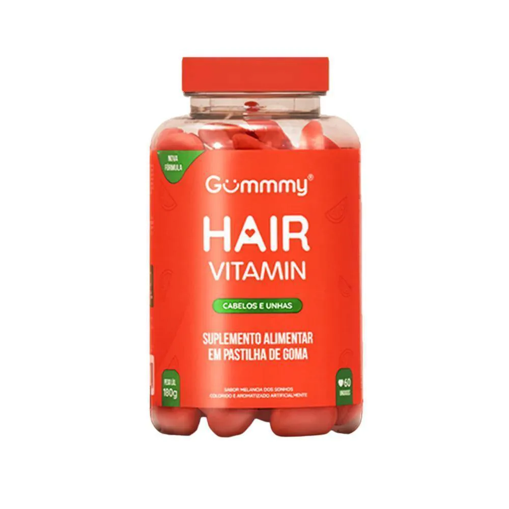 GUMMY HAIR SUPLEMENTO ALIMENTAR 180G 60 GOMAS Morango