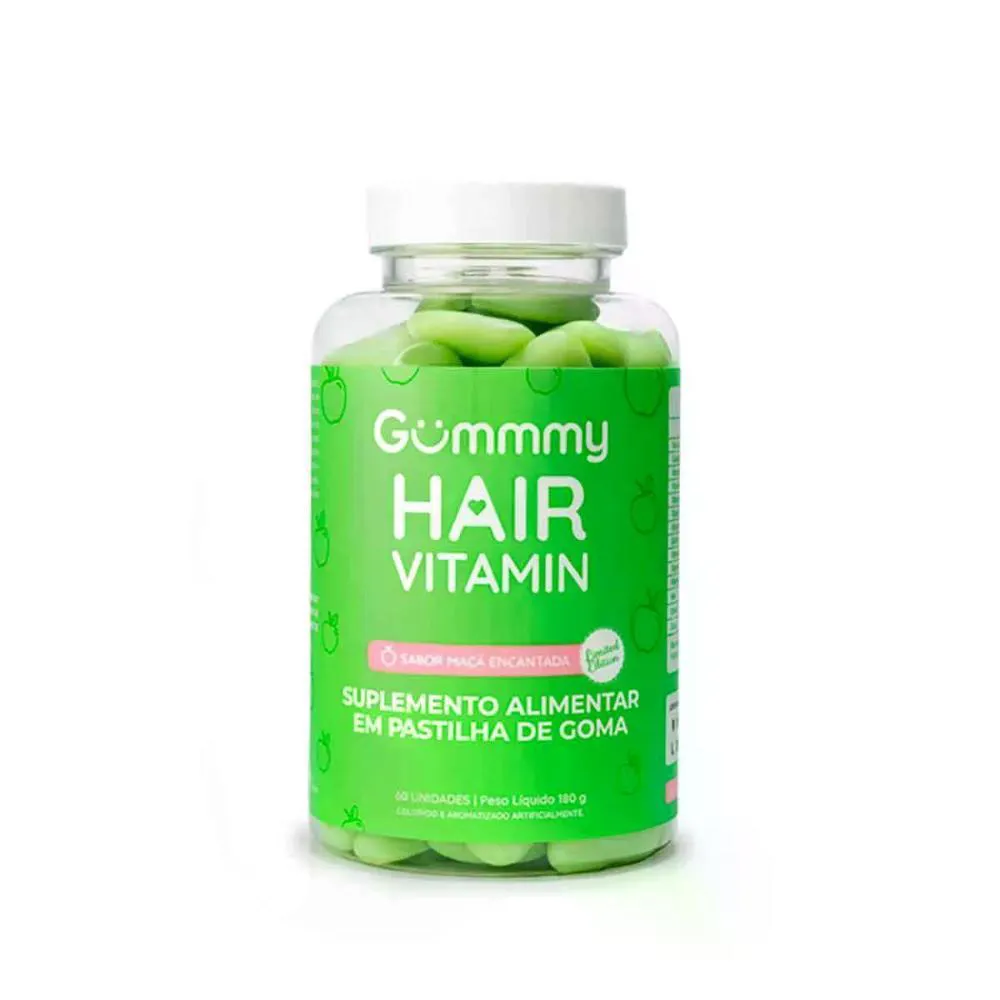 GUMMY HAIR SUPLEMENTO ALIMENTAR 180G 60 GOMAS Maçã Verde